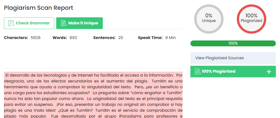 Informe Plagiarismdetector.net TFG